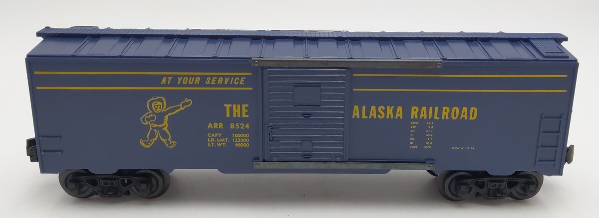 KMT 8524 O Gauge Alaska Railroad Boxcar #8524 EX/Box