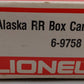 Lionel 6-9758 O Gauge Alaska Railroad Boxcar EX/Box