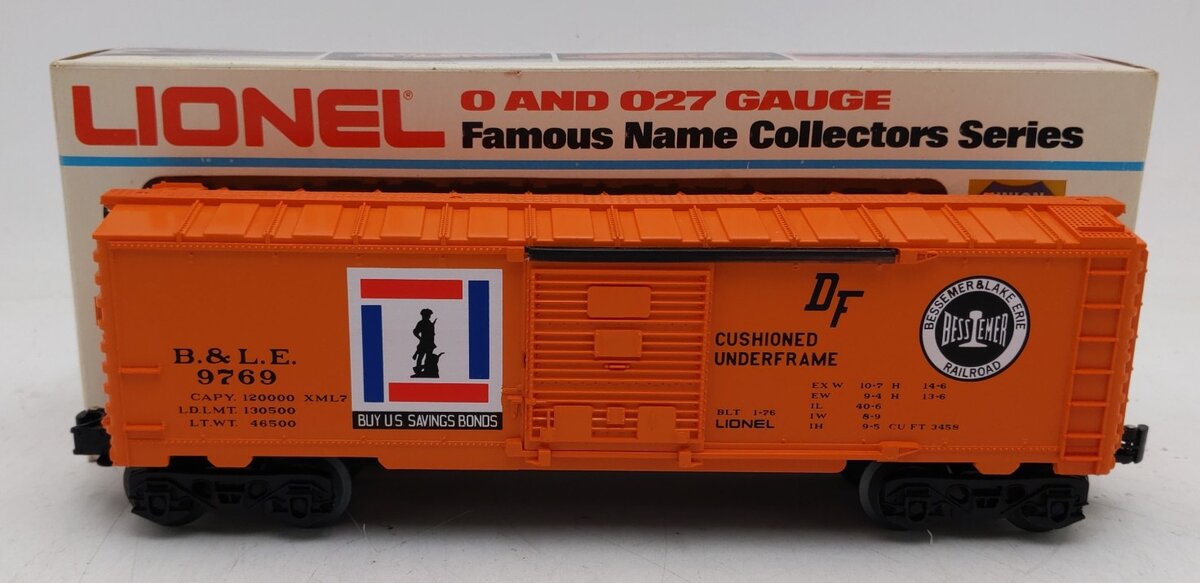 Lionel 6-9769 O Gauge Bessemer & Lake Erie Boxcar EX/Box