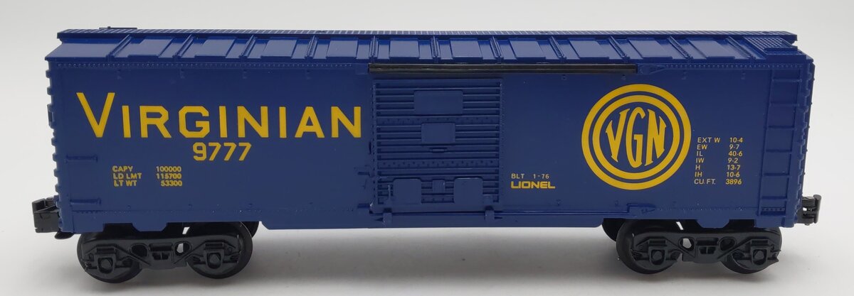 Lionel 6-9777 O Gauge Virginian Boxcar LN/Box