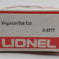 Lionel 6-9777 O Gauge Virginian Boxcar LN/Box