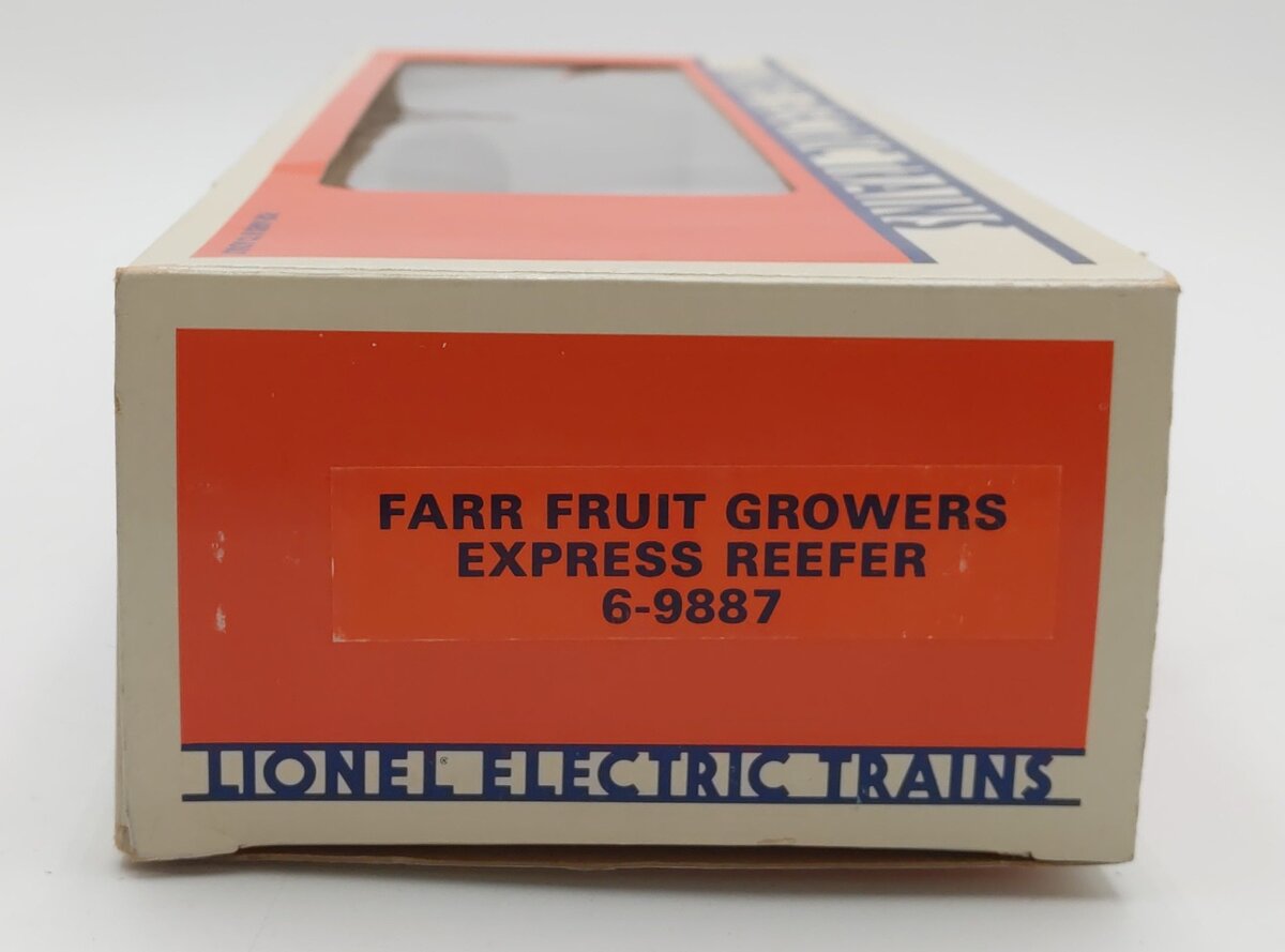 Lionel 6-9887 O Gauge FARR Fruit Growers Express Refrigerator Car #9887 LN/Box