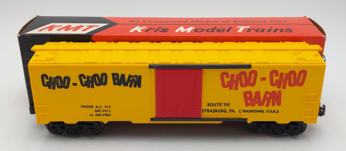 KMT O Gauge Yellow Choo Choo Barn Boxcar EX/Box