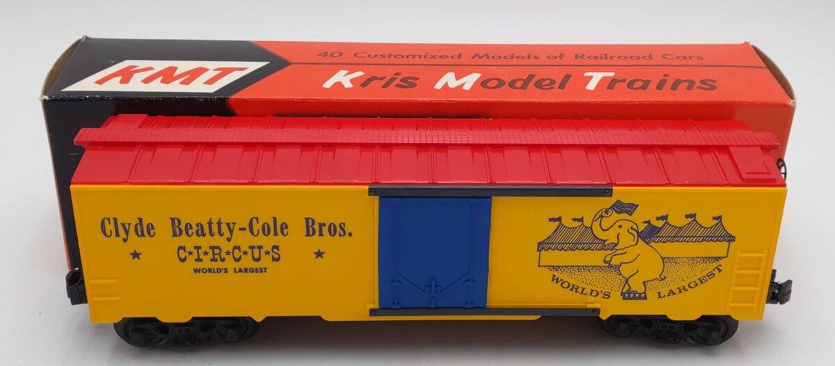 KMT 219 O Gauge Clyde Beatty-Cole Bros Circus Boxcar EX/Box