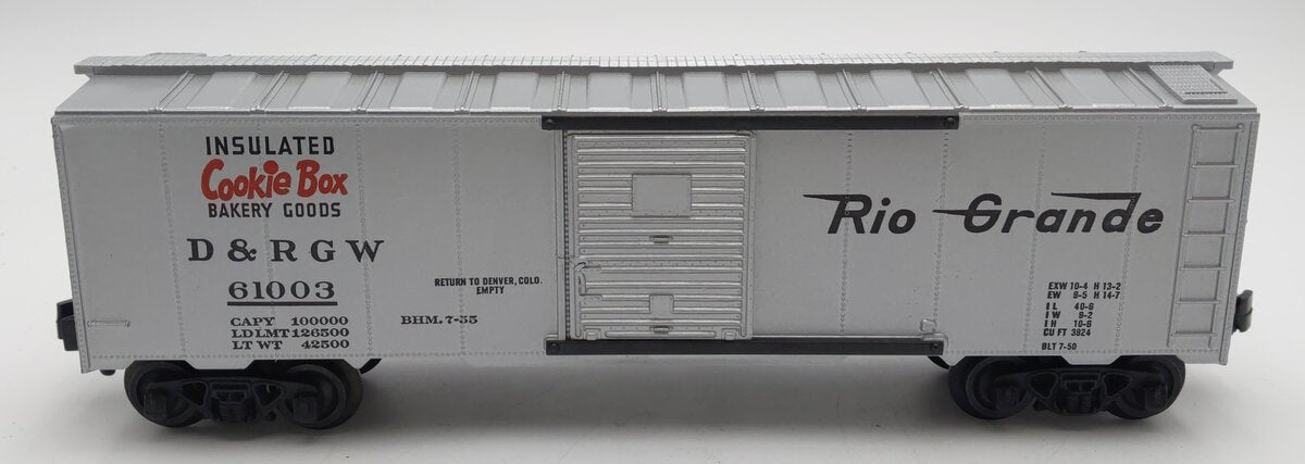 KMT 4461 O Gauge D&RGW 'Cookie Box' Boxcar EX