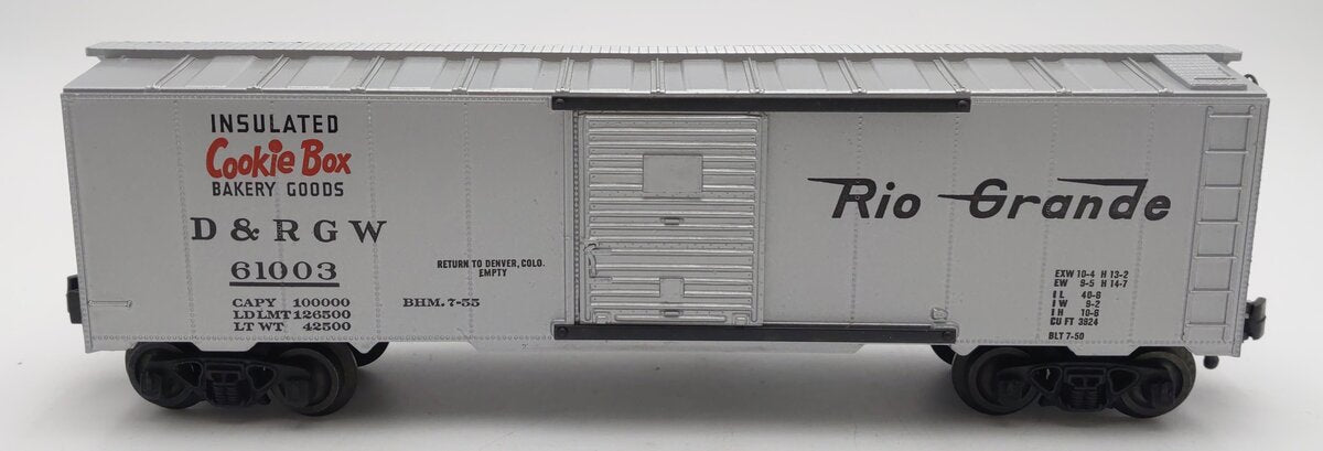 KMT 4461 O Gauge D&RGW 'Cookie Box' Boxcar EX