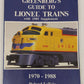 Greenberg's Guide to Lionel Trains with 1989, 1970-88 Supplement Paperback Book VG