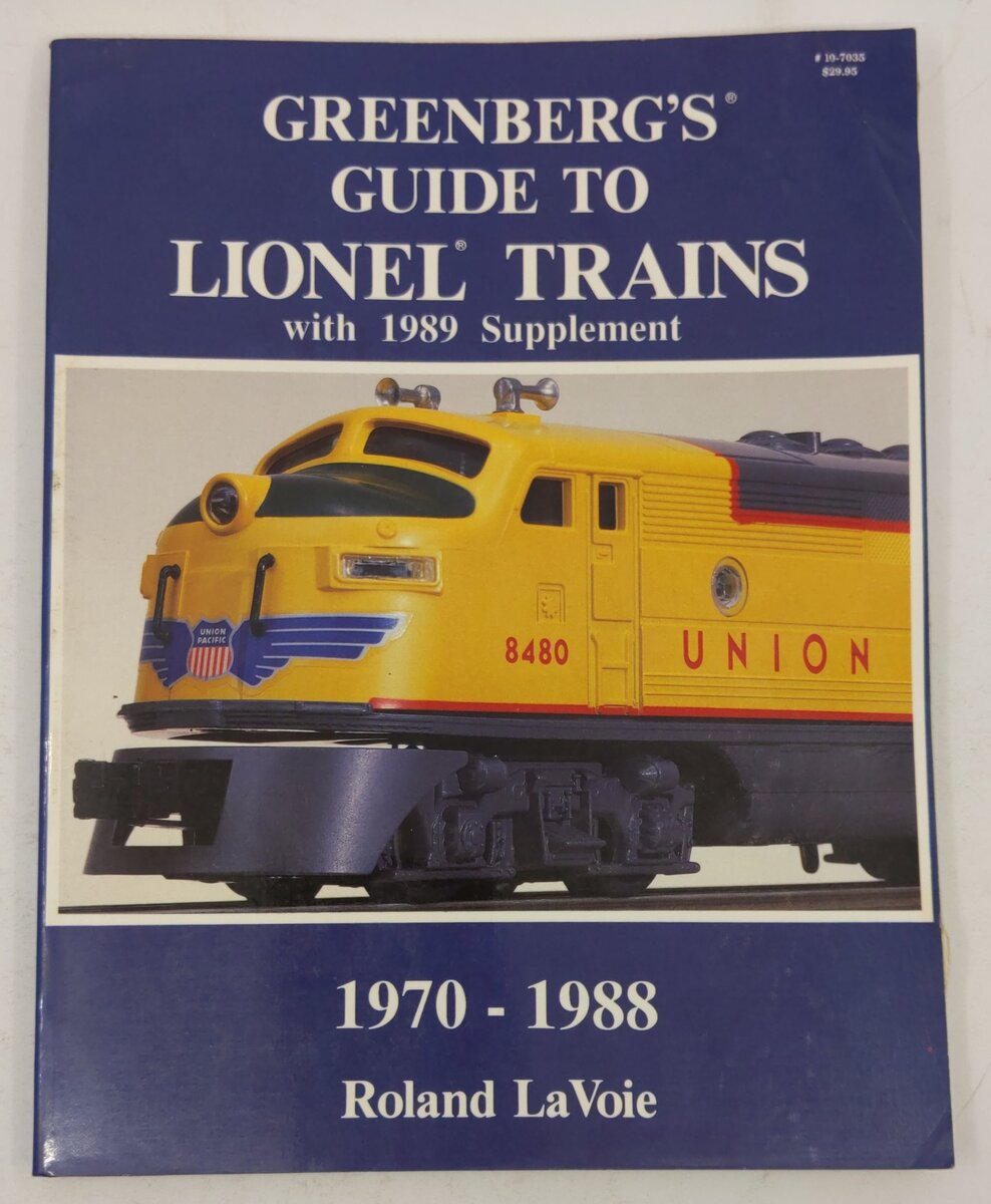 Greenberg's Guide to Lionel Trains with 1989, 1970-88 Supplement Paperback Book VG