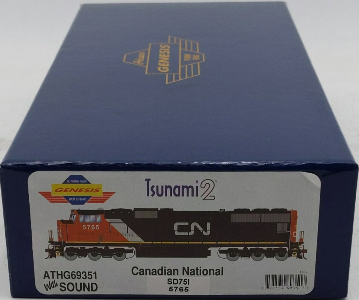Athearn G69351 HO Canadian National SD75I Diesel Locomotive w/DCC & Sound #5765