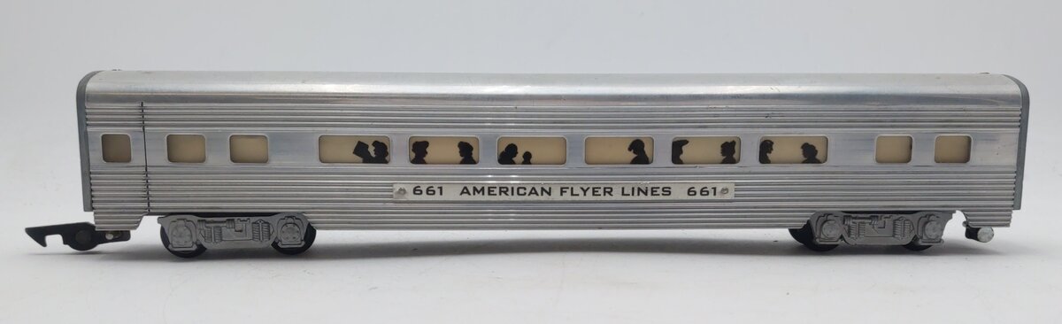 American Flyer 661 Vintage S Gauge Aluminum Pullman Passenger Car VG