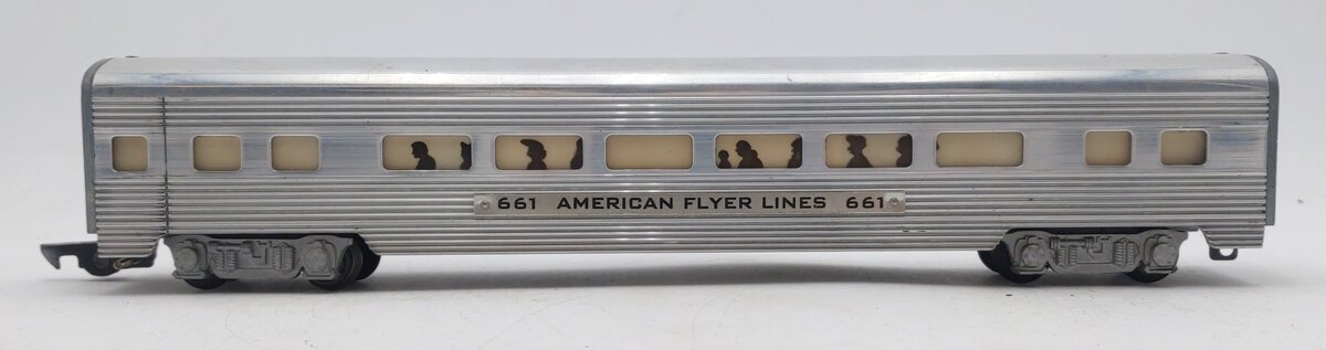 American Flyer 661 Vintage S Gauge Aluminum Pullman Passenger Car VG
