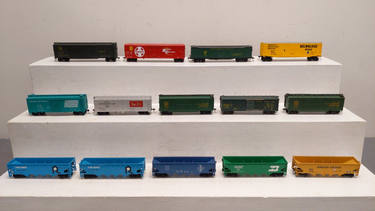 Bachmann, Roco, & Others HO Scale Box & Hopper Cars [14] VG