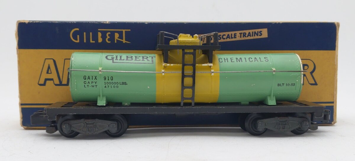 American Flyer 910 Vintage S Gilbert Chemicals Single Dome Tank Car VG/Box
