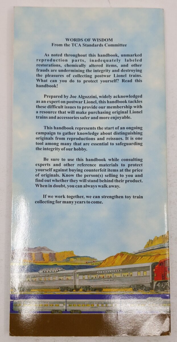 Postwar Lionel Reproduction Handbook Guide Paperback Book By Joe Algozzini VG