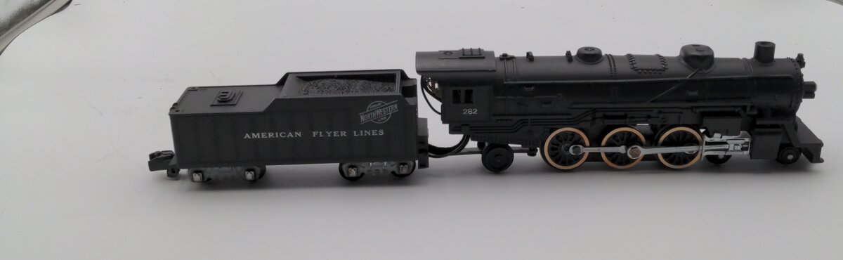 American Flyer 282 Vintage S 4-6-2 Pacific Steam Locomotive & Tender #282 EX