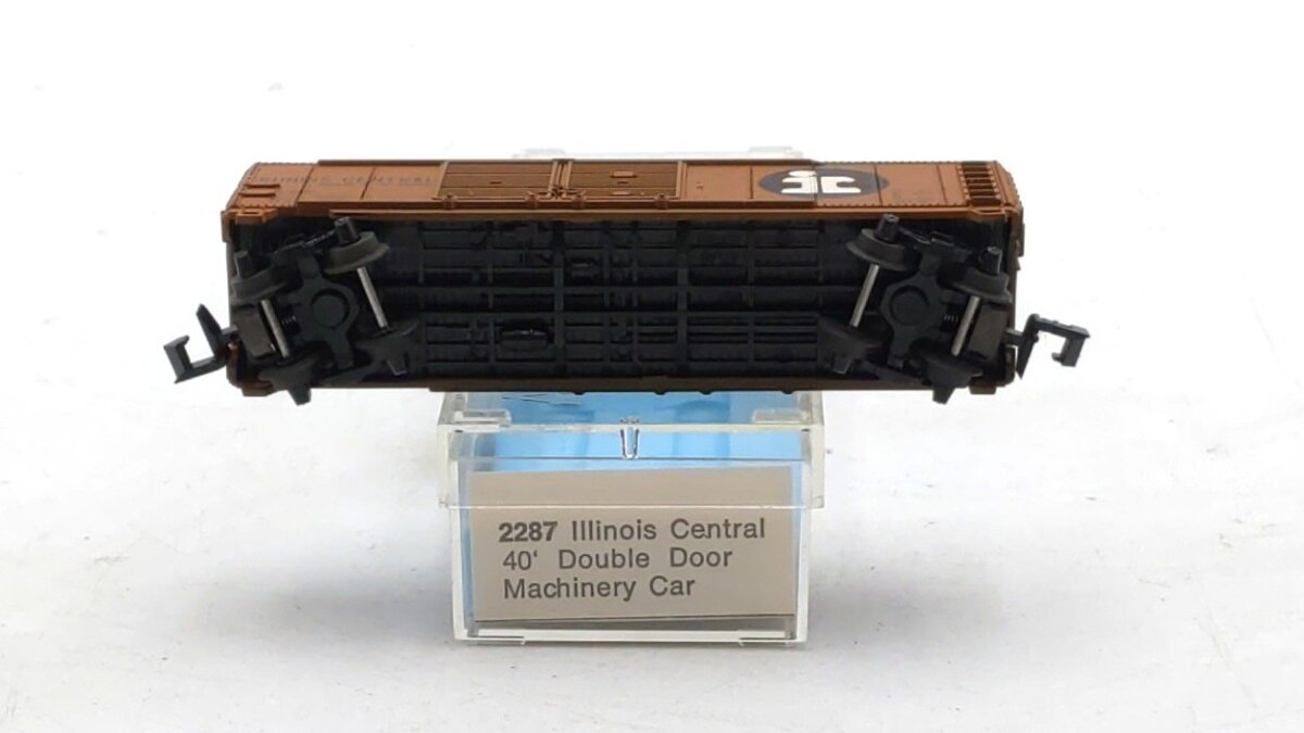 Atlas 2287 N Scale Illinois Central 40' Double Door Machinery Boxcar - Repainted/Box
