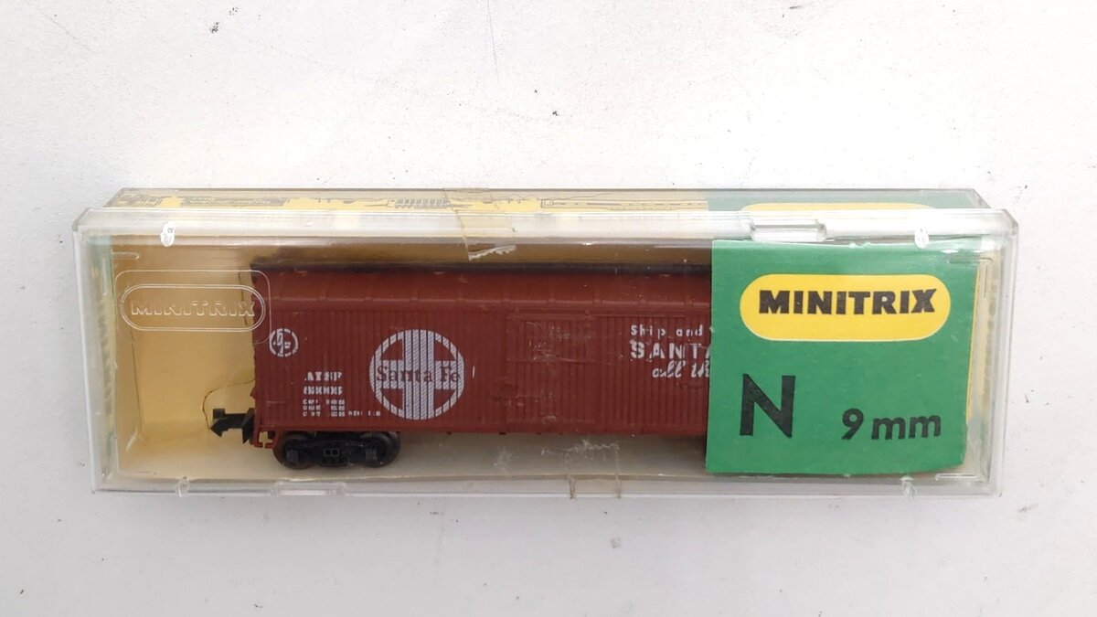 Trix 3189 N Scale Atchison Topeka Santa Fe 40' Wooden Single Door Boxcar LN/Box