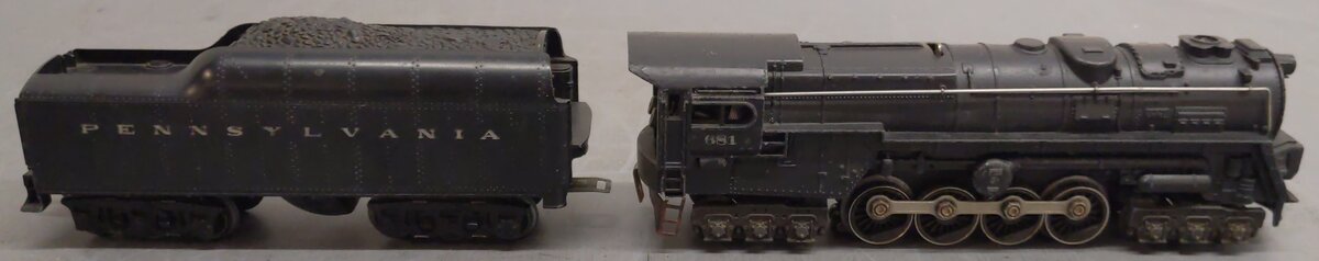 Lionel 681 Vintage O 6-8-6 Die-Cast S2 Steam Turbine Loco w/2671W Tender VG