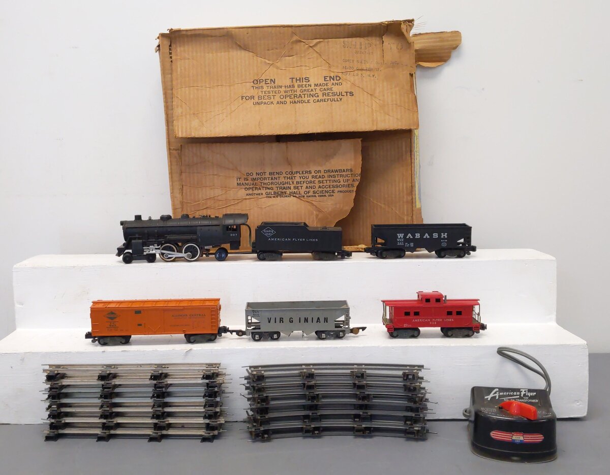 American Flyer Vintage S 100 Advertising Gauge Set/Box