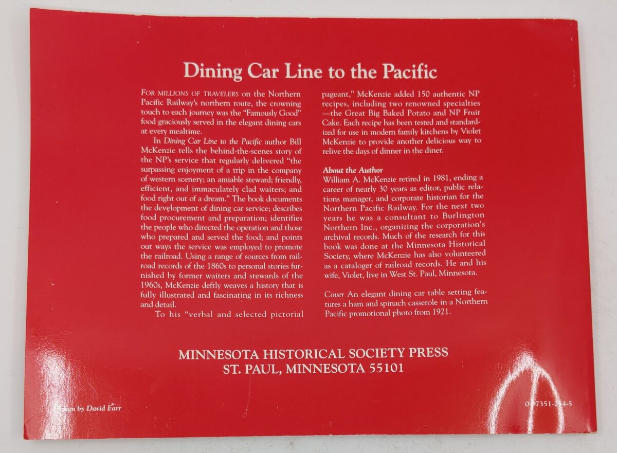 Dining Car Line to the Pacific Paperback Book By William A. McKenzie EX