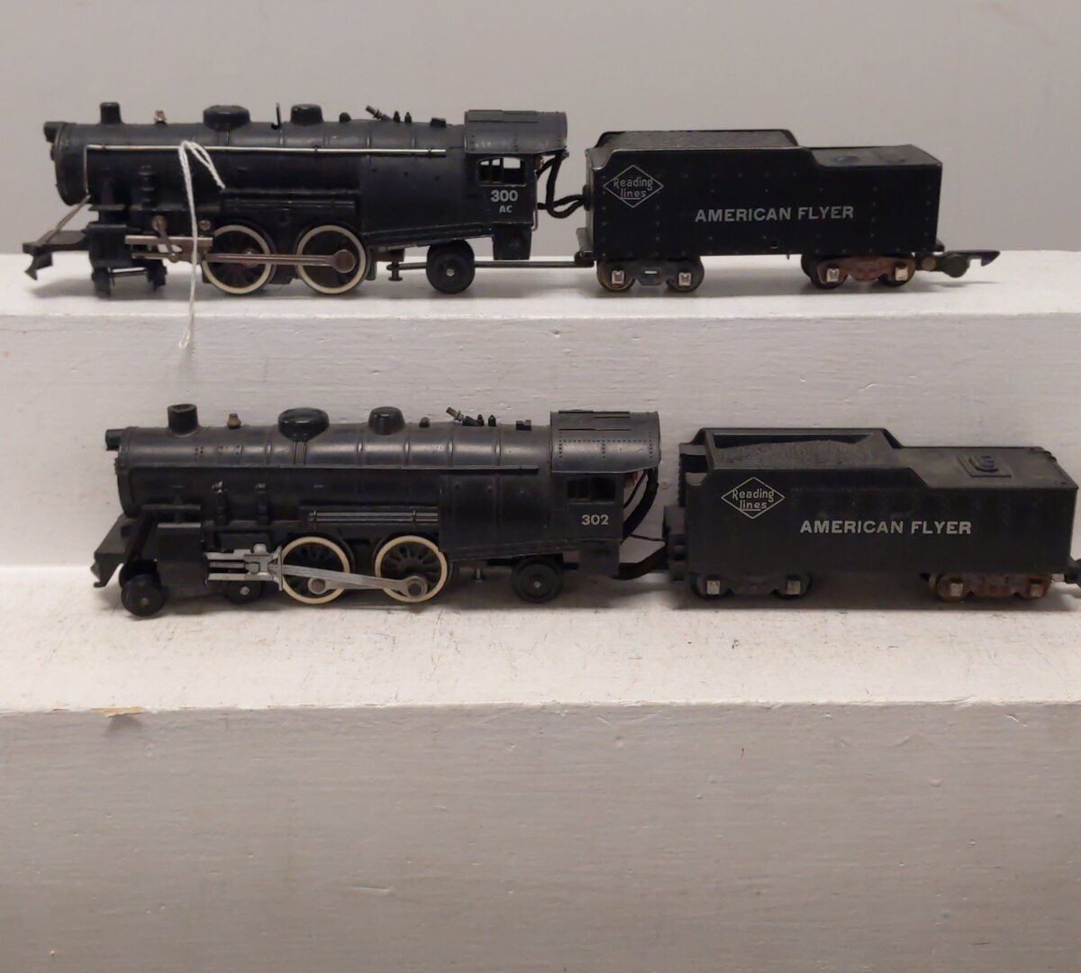 American Flyer Vintage S Postwar Steam Locomotives & Tenders # 300 & 302 [2] EX