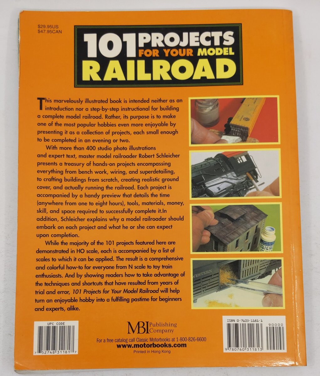 101 Projects for Your Model Railroad Paperback Book By Robert Schleicher VG