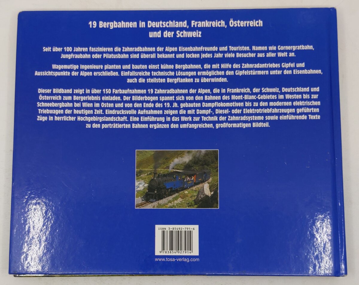 Zahnradbahnen der Alpen Hardcover Book By Klaus Fader EX