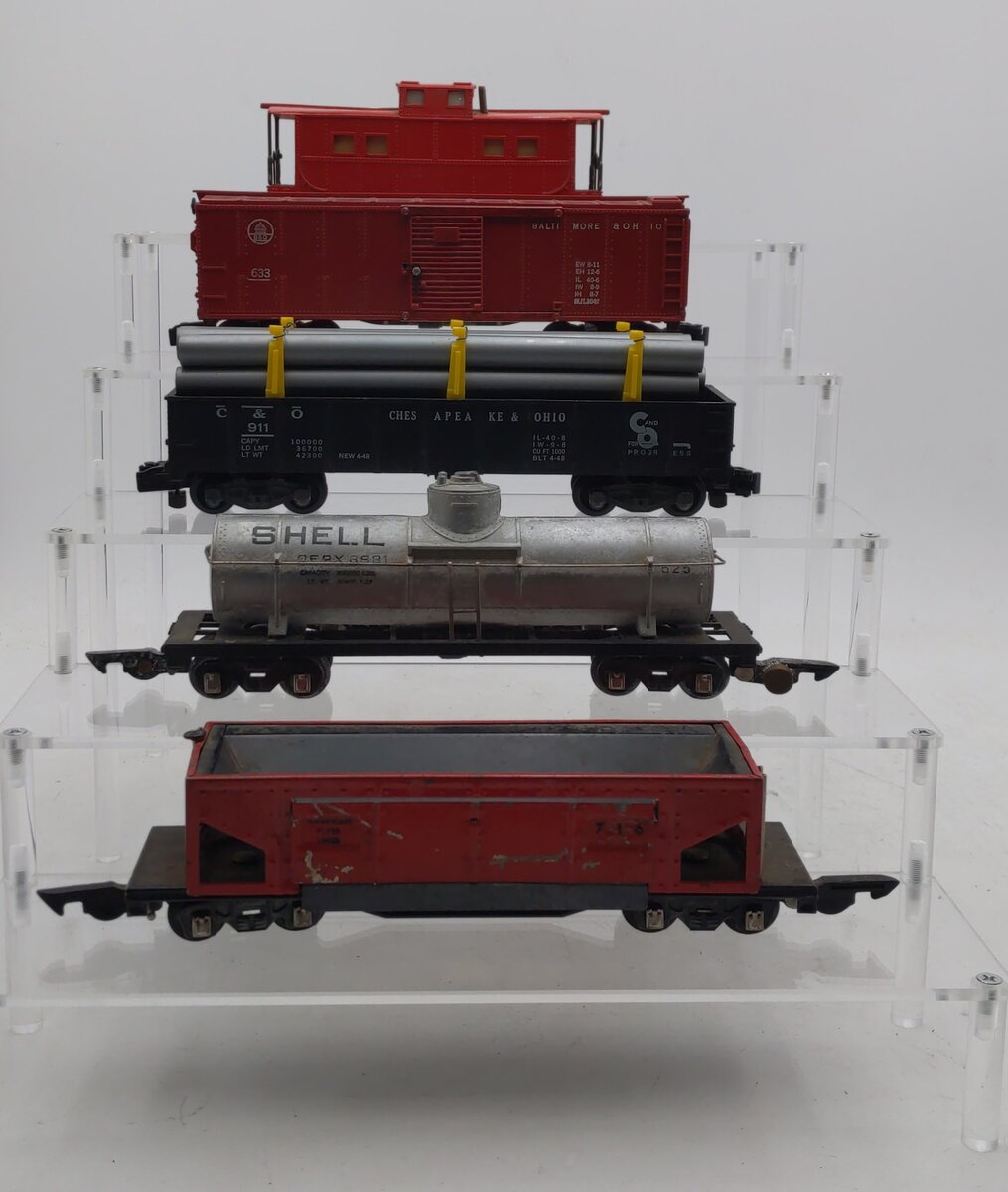 American Flyer Vintage S Postwar Freight Cars # 716, 625, 911, 633 & 630 [5] VG