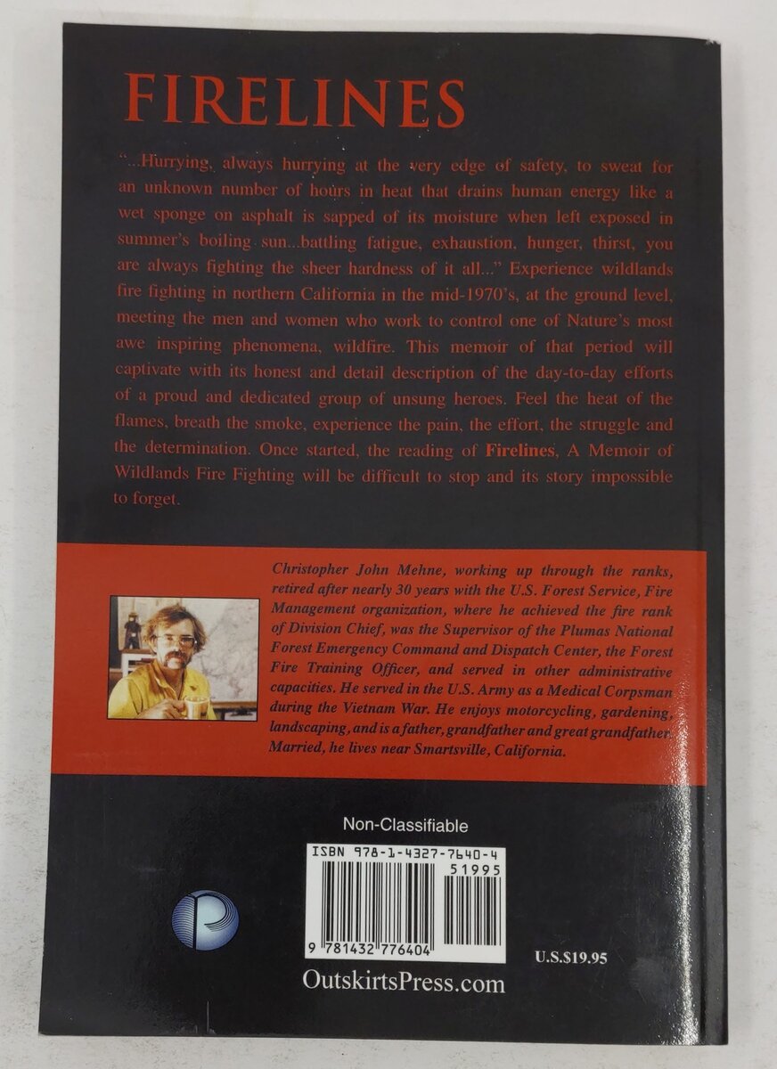 Firelines: A Memoir of Wildlands Fire Fighting: Paperback Book VG