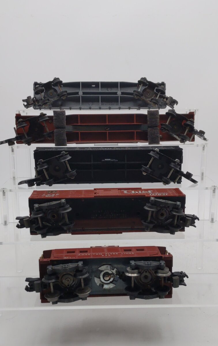 American Flyer Vintage S Postwar Freight Cars # 620, 803, 648, 42597 & 930 [5] VG