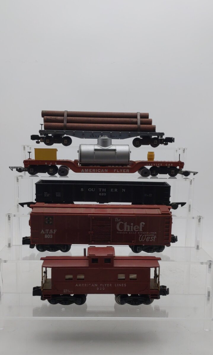 American Flyer Vintage S Postwar Freight Cars # 620, 803, 648, 42597 & 930 [5] VG