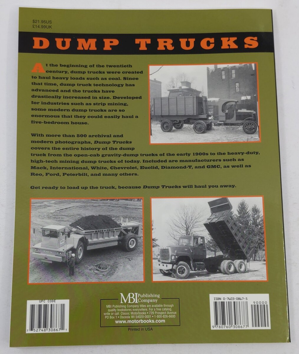 Dump Trucks Paperback Book By Donald F. Wood EX