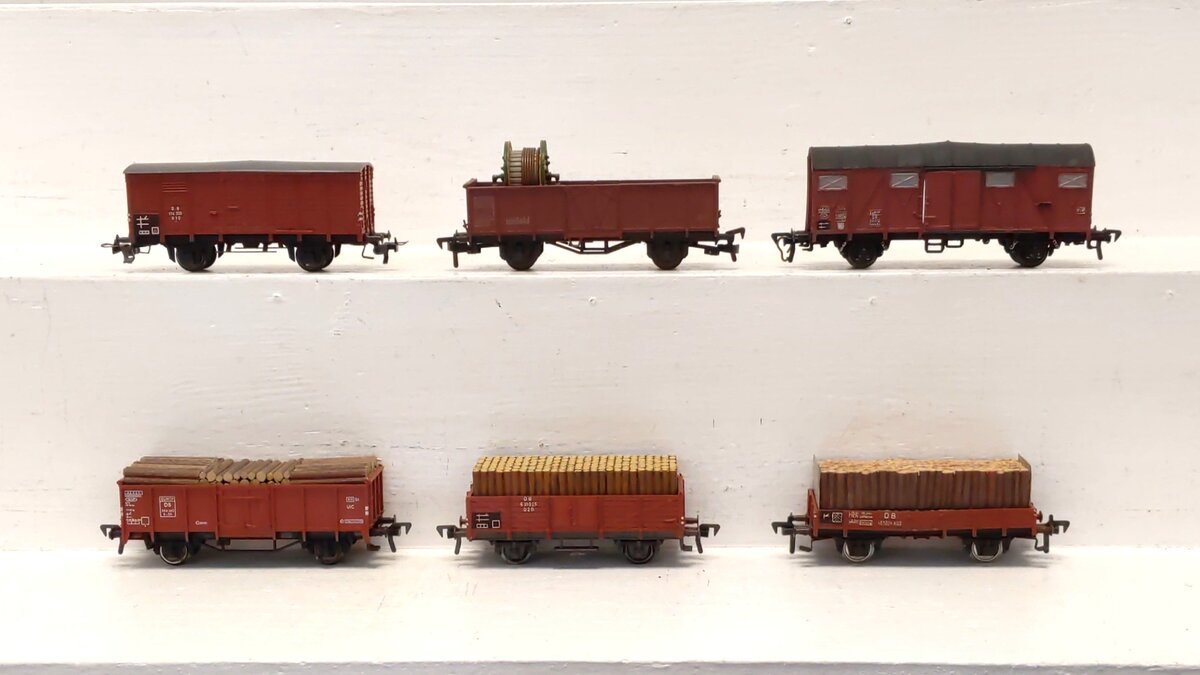 Fleischmann & Liliput HO Scale Assorted Austrian Freight Wagons Custom [6] VG