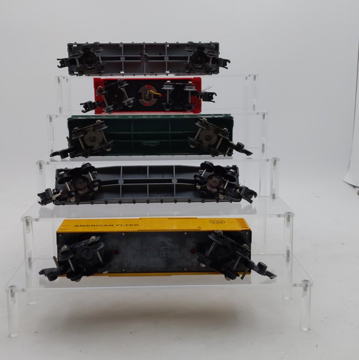 American Flyer Vintage S Postwar Freight Cars # 42597, 631, 639, 24546 & 630 [5] EX