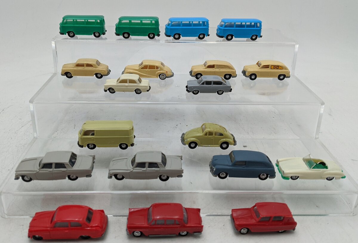 EKO 1:87 Scale Assorted Plastic/Diecast Cars [23] EX