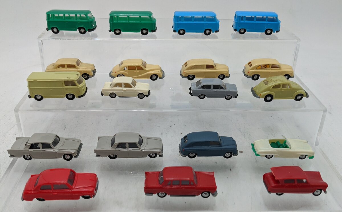 EKO 1:87 Scale Assorted Plastic/Diecast Cars [23] EX