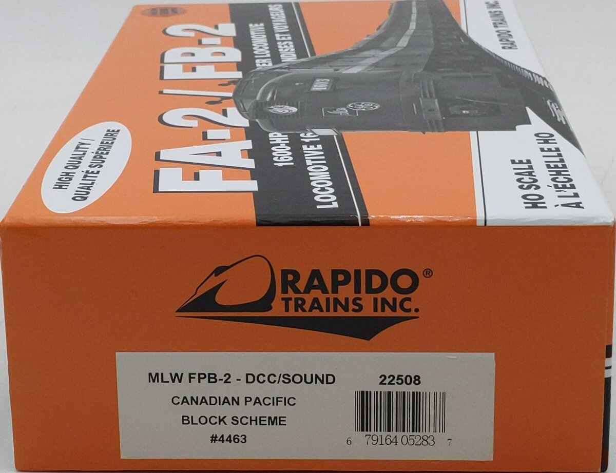 Rapido Trains 22508 HO Canadian Pacific MLW FPB-2 Diesel Locomotive w/ DCC/Sound