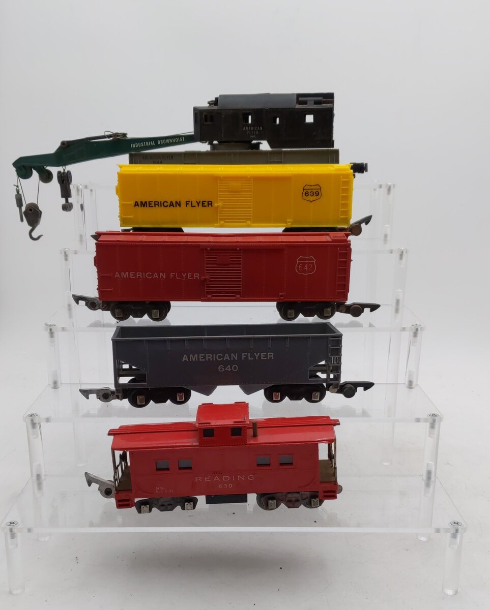 American Flyer Vintage S Postwar Freight Cars # 944, 640, 642, 639 & 630 [5] VG