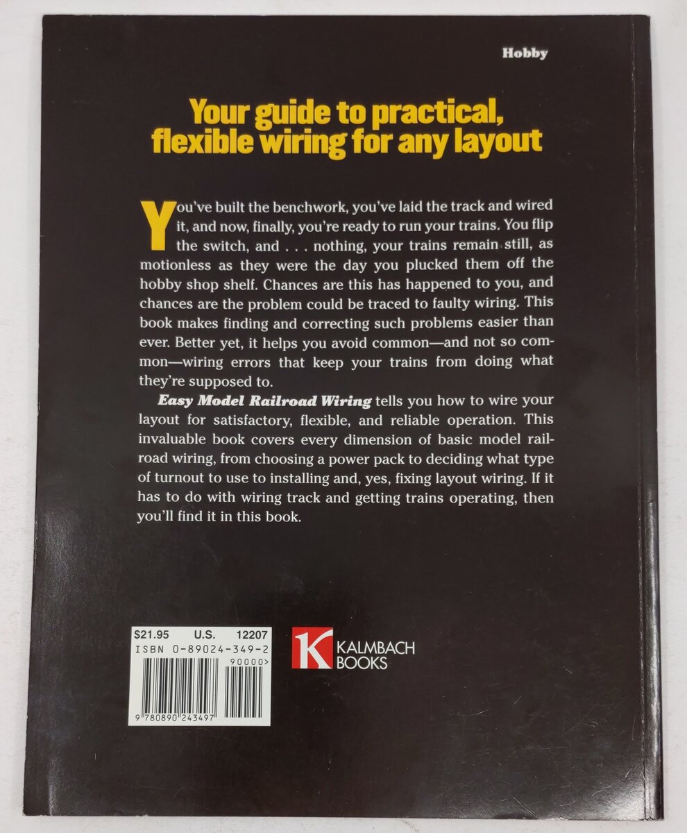Easy Model Railroad Wiring, Second Edition Paperback Book By Andy Sperandeo EX