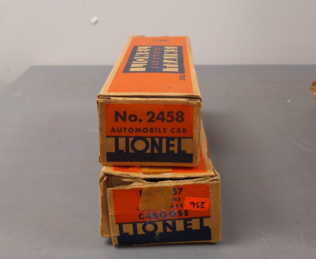 Lionel Vintage O Postwar Freight Cars # 2457, 2458, 6464-1 & X6454 [4] VG