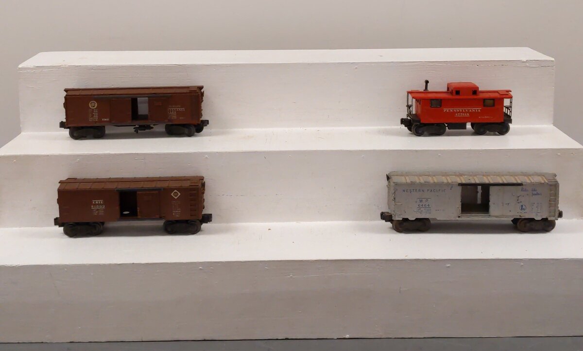Lionel Vintage O Postwar Freight Cars # 2457, 2458, 6464-1 & X6454 [4] VG