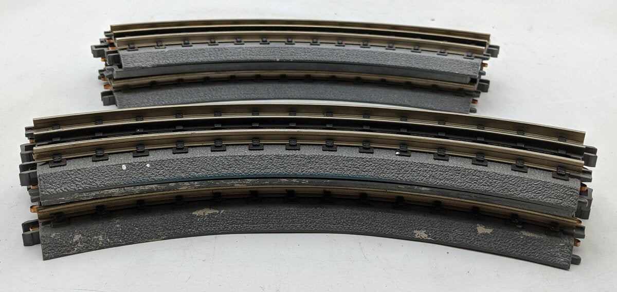 MTH 40-1002 O RealTrax 0-31 Curved Track w/Solid Rails [6] EX