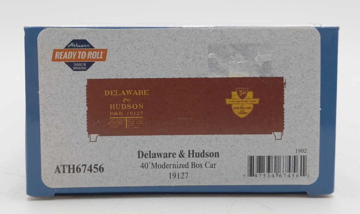Athearn 67456 HO Delaware & Hudson 40' Modernized Boxcar #19127