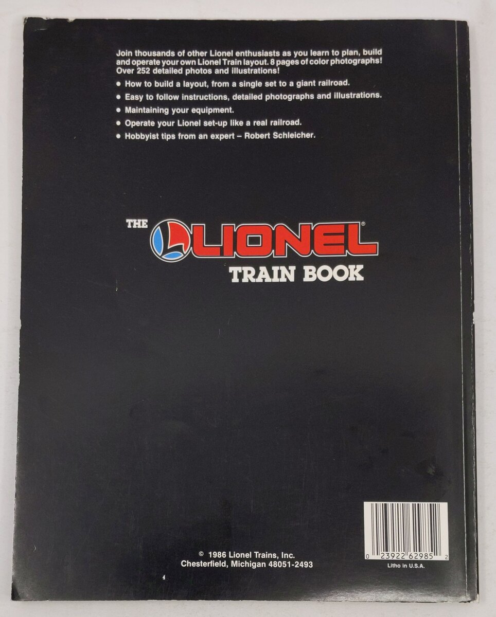 The Lionel Train Book  Paperback By Robert Schleicher VG