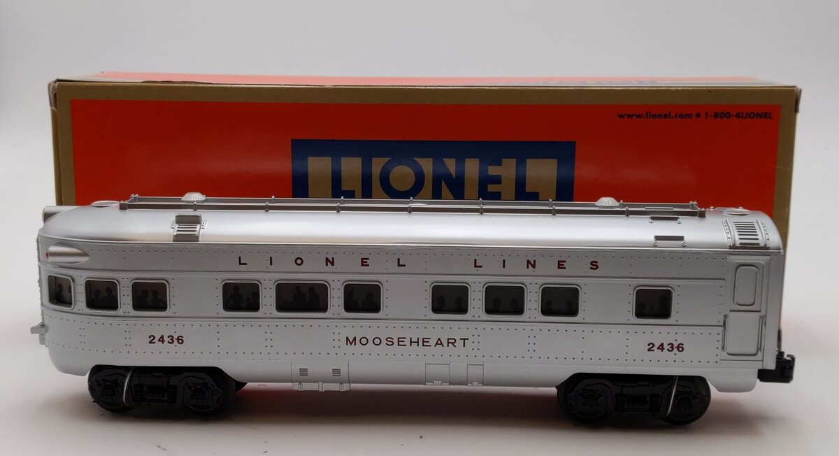 Lionel 6-52467 O Lionel Lines Mooseheart Illuminated Observation Car #2436 NIB