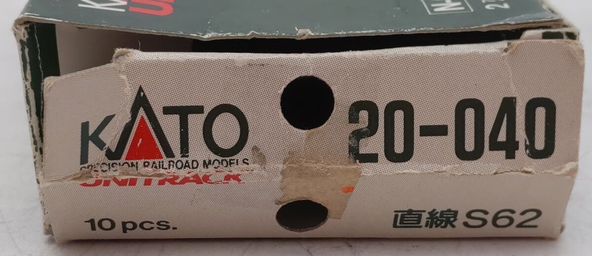 Kato 20-040 N Scale 62 mm 2-7/16" Straight UniTrack (Pack of 10) EX/Box