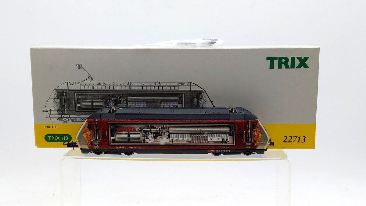 Trix 22713 HO Scale Swiss Epoch V Re460 Electric Locomotive EX/Box