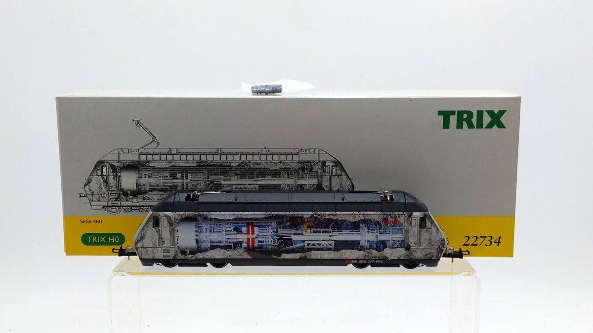 Trix 22734 HO Scale Swiss Federal Railways Series 460 Electric Locomotive #003-4 LN/Box