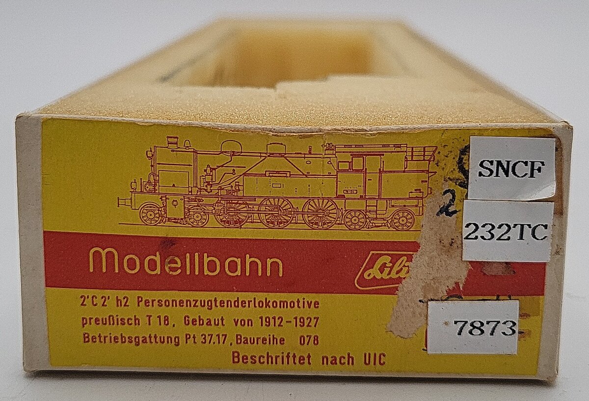 Liliput 7873 HO Scale SNCF Steam Locomotive #232TC423 EX/Box