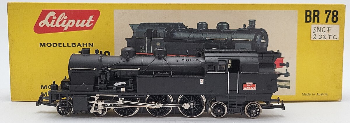 Liliput 7873 HO Scale SNCF Steam Locomotive #232TC423 EX/Box